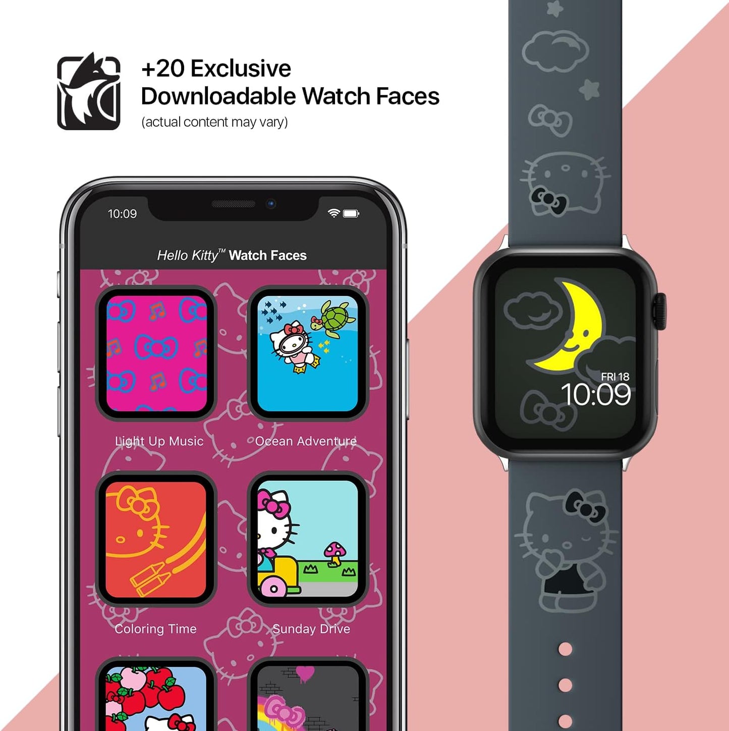 Hello Kitty Smartwatch Band - Officially Licensed, Compatible with Apple Watch (Not Included)